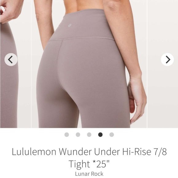 Lululemon Wunder Under 7/8 Leggings - Lunar Rock (Size 2) - Picture 7 of 7